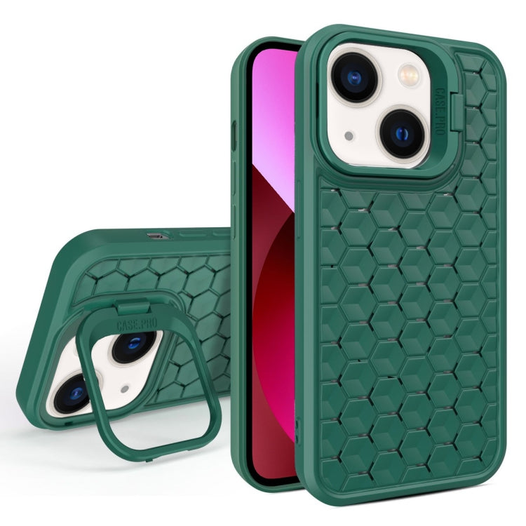 For iPhone 13 Honeycomb Radiating Lens Holder Magsafe Phone Case(Green) - iPhone 13 Cases by PMC Jewellery | Online Shopping South Africa | PMC Jewellery