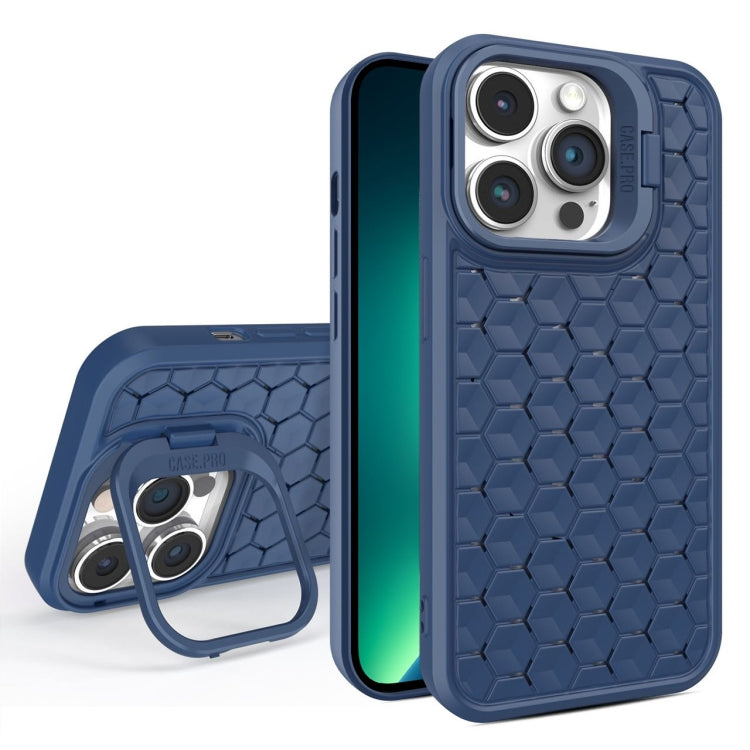 For iPhone 13 Pro Max Honeycomb Radiating Lens Holder Magsafe Phone Case(Blue) - iPhone 13 Pro Max Cases by PMC Jewellery | Online Shopping South Africa | PMC Jewellery