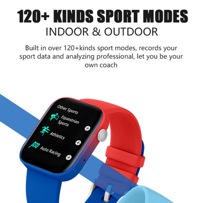 P43 1.8 inch TFT Screen Bluetooth Smart Watch, Support Heart Rate Monitoring & 100+ Sports Modes(Red Blue) - Smart Watches by PMC Jewellery | Online Shopping South Africa | PMC Jewellery