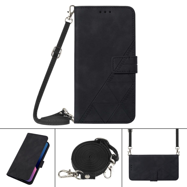 For Google Pixel 9 Pro Crossbody 3D Embossed Flip Leather Phone Case(Black) - free shipping - PMC TechLife - Order now!