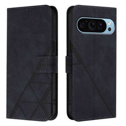 For Google Pixel 9 Pro XL Crossbody 3D Embossed Flip Leather Phone Case(Black) - Google Cases by PMC Jewellery | Online Shopping South Africa | PMC Jewellery | Buy Now Pay Later Mobicred