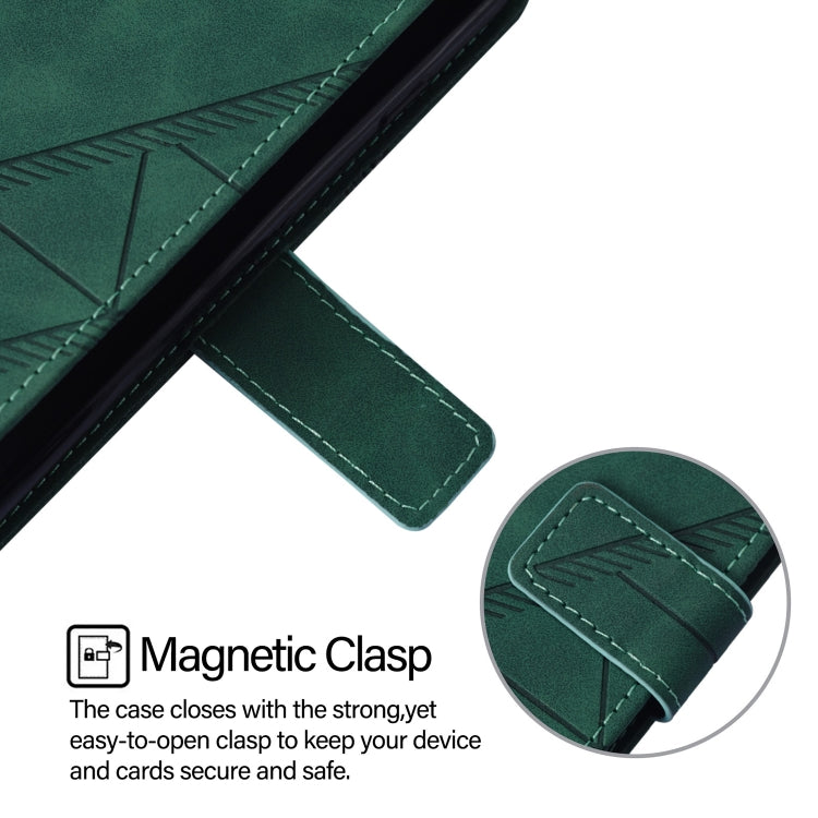 For Google Pixel 9 Pro XL Crossbody 3D Embossed Flip Leather Phone Case(Dark Green) - Google Cases by PMC Jewellery | Online Shopping South Africa | PMC Jewellery | Buy Now Pay Later Mobicred