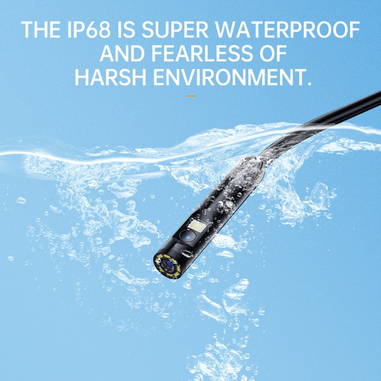AN112 8mm Double Lenses HD Industry Endoscope Type-C + Micro USB + 8 Pin Connection, Length:2m Hard Tube -  by PMC TechLife | Online Shopping South Africa | PMC TechLife | Buy Now Pay Later Mobicred