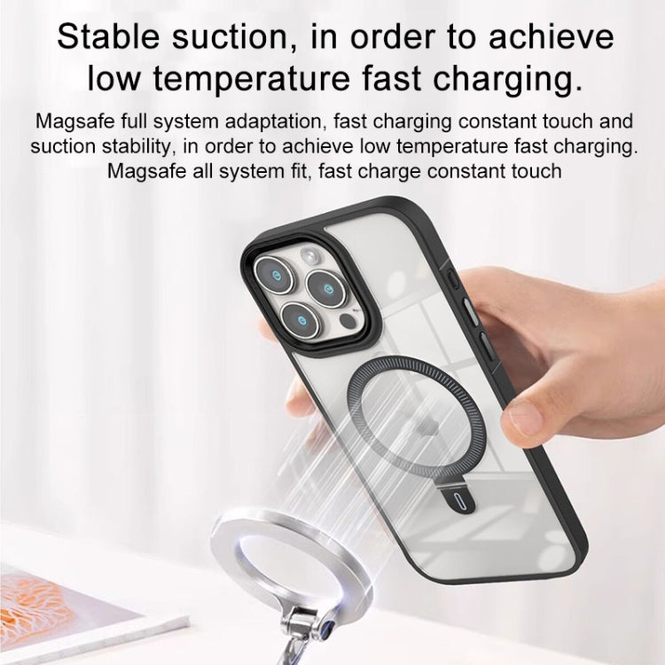 For iPhone 13 Shield Armor MagSafe Holder Phone Case(Grey) - iPhone 13 Cases by PMC TechLife | Online Shopping South Africa | PMC TechLife