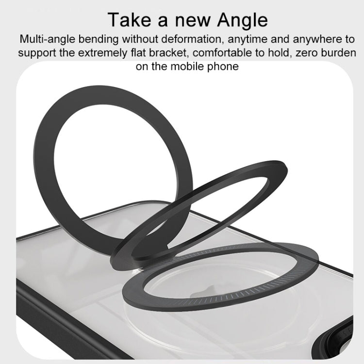 For iPhone 13 Pro Shield Armor MagSafe Holder Phone Case(Grey) - iPhone 13 Pro Cases by PMC TechLife | Online Shopping South Africa | PMC TechLife | Buy Now Pay Later Mobicred