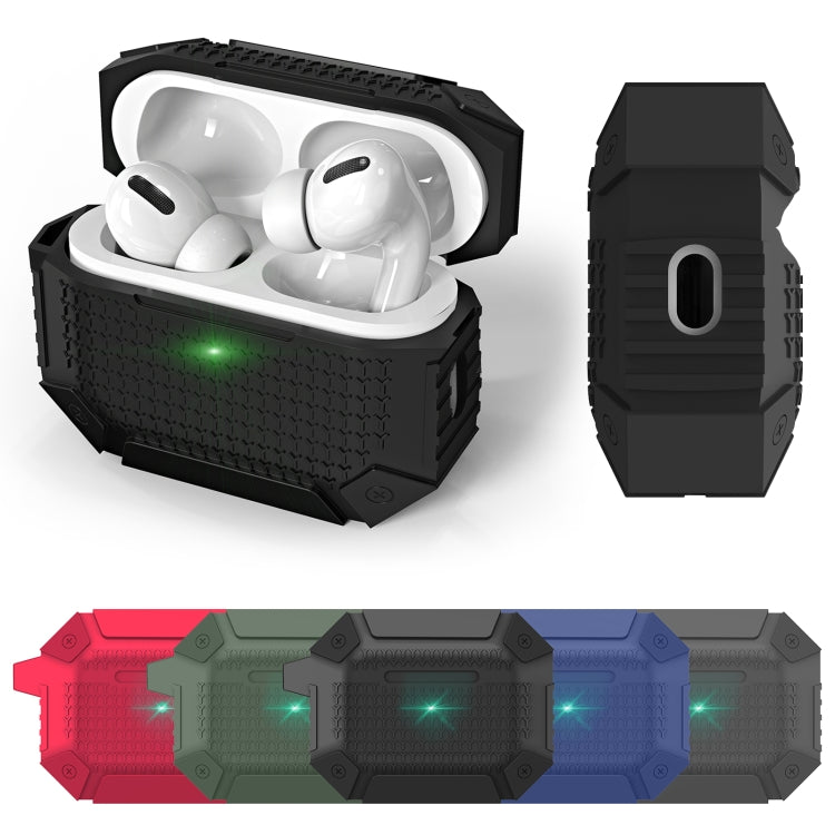 For AirPods Pro 2 Wireless Earphones Shockproof Armor Silicone Protective Case(Dark Green) - For AirPods Pro 2 by PMC Jewellery | Online Shopping South Africa | PMC Jewellery | Buy Now Pay Later Mobicred