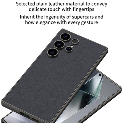 For Samsung Galaxy S24 Ultra 5G GKK Metal Paint Skin Feel Leather Full Coverage Phone Case(Black) - Galaxy S24 Ultra 5G Cases by GKK | Online Shopping South Africa | PMC Jewellery | Buy Now Pay Later Mobicred