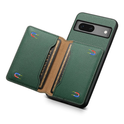 For Google Pixel 7 5G Calf Texture Card Bag Design Full Coverage Phone Case(Green) - Google Cases by PMC Jewellery | Online Shopping South Africa | PMC Jewellery | Buy Now Pay Later Mobicred