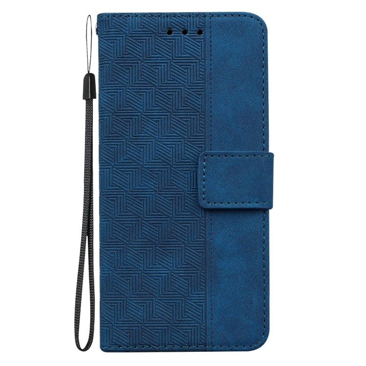 For Google Pixel 9 Geometric Embossed Leather Phone Case(Blue) - Google Cases by PMC TechLife | Online Shopping South Africa | PMC TechLife | Buy Now Pay Later Mobicred