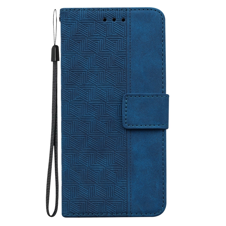 For Google Pixel 9 Geometric Embossed Leather Phone Case(Blue) - Google Cases by PMC Jewellery | Online Shopping South Africa | PMC Jewellery | Buy Now Pay Later Mobicred