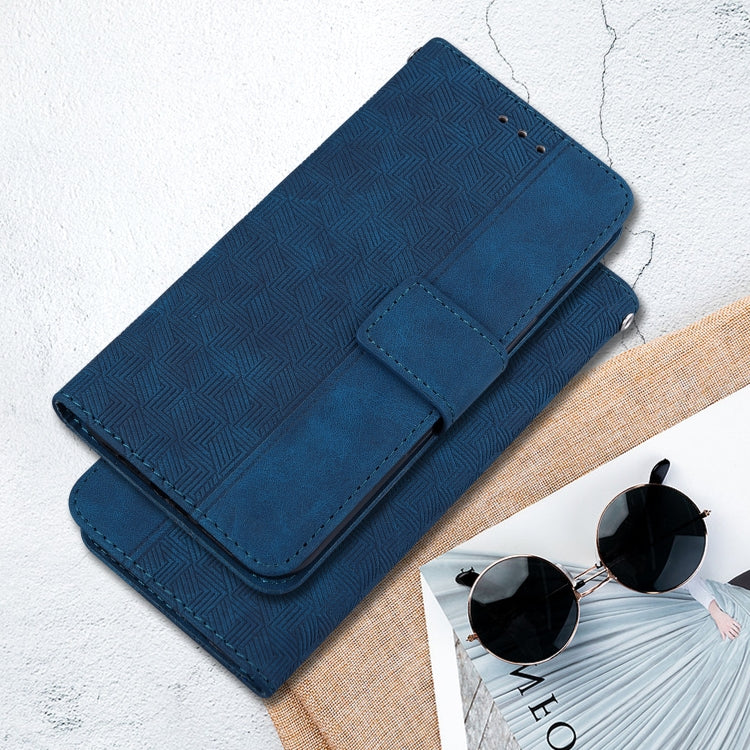 For Google Pixel 9 Pro 5G Geometric Embossed Leather Phone Case(Blue) - Google Cases by PMC Jewellery | Online Shopping South Africa | PMC Jewellery | Buy Now Pay Later Mobicred