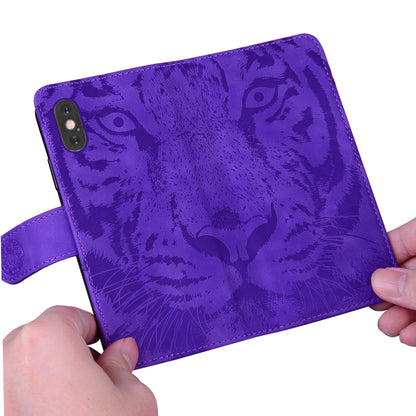 For Google Pixel 9 Pro 5G Tiger Embossing Pattern Flip Leather Phone Case(Purple) - Google Cases by PMC Jewellery | Online Shopping South Africa | PMC Jewellery | Buy Now Pay Later Mobicred