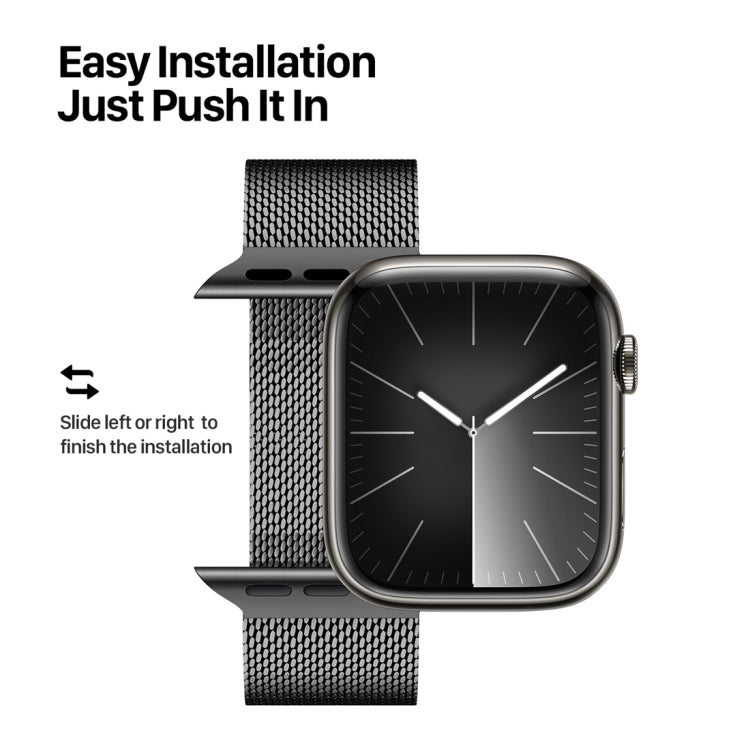 For Apple Watch SE 2023 44mm DUX DUCIS Milanese Pro Series Stainless Steel Watch Band(Black) - Watch Bands by DUX DUCIS | Online Shopping South Africa | PMC Jewellery