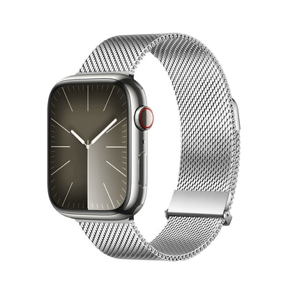 For Apple Watch Series 8 45mm DUX DUCIS Milanese Pro Series Stainless Steel Watch Band(Silver) - Watch Bands by DUX DUCIS | Online Shopping South Africa | PMC Jewellery