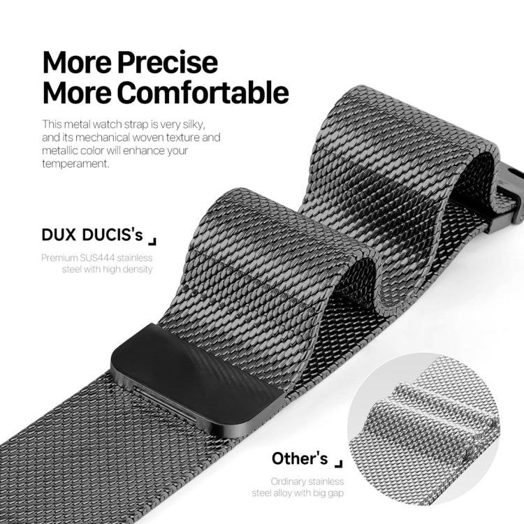 For Apple Watch Series 7 41mm DUX DUCIS Milanese Pro Series Stainless Steel Watch Band(Black) - Watch Bands by DUX DUCIS | Online Shopping South Africa | PMC Jewellery