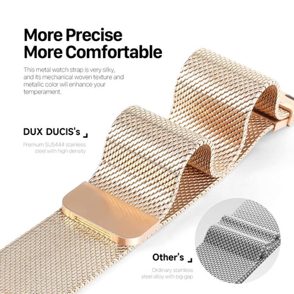 For Apple Watch Series 7 45mm DUX DUCIS Milanese Pro Series Stainless Steel Watch Band(Gold) - Watch Bands by DUX DUCIS | Online Shopping South Africa | PMC Jewellery