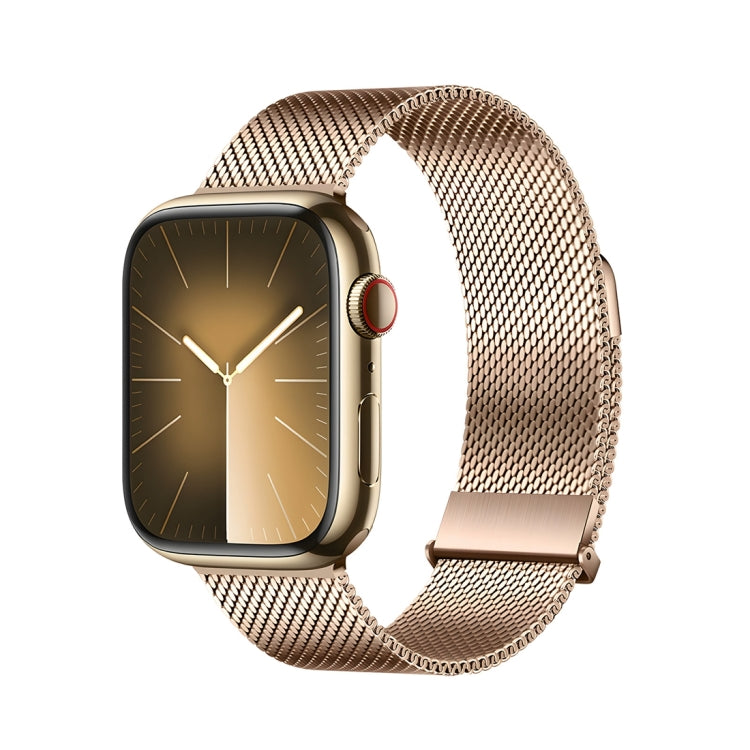 For Apple Watch Series 5 44mm DUX DUCIS Milanese Pro Series Stainless Steel Watch Band(Gold) - Watch Bands by DUX DUCIS | Online Shopping South Africa | PMC Jewellery