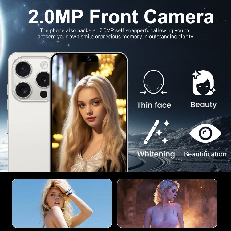 i15 Pro Max / VD1, 3GB+32GB, 6.79 inch Screen, Face Identification, Android 8.1 MTK6753 Octa Core, Network: 4G, Dual SIM(White) - free shipping - PMC TechLife - Order now!