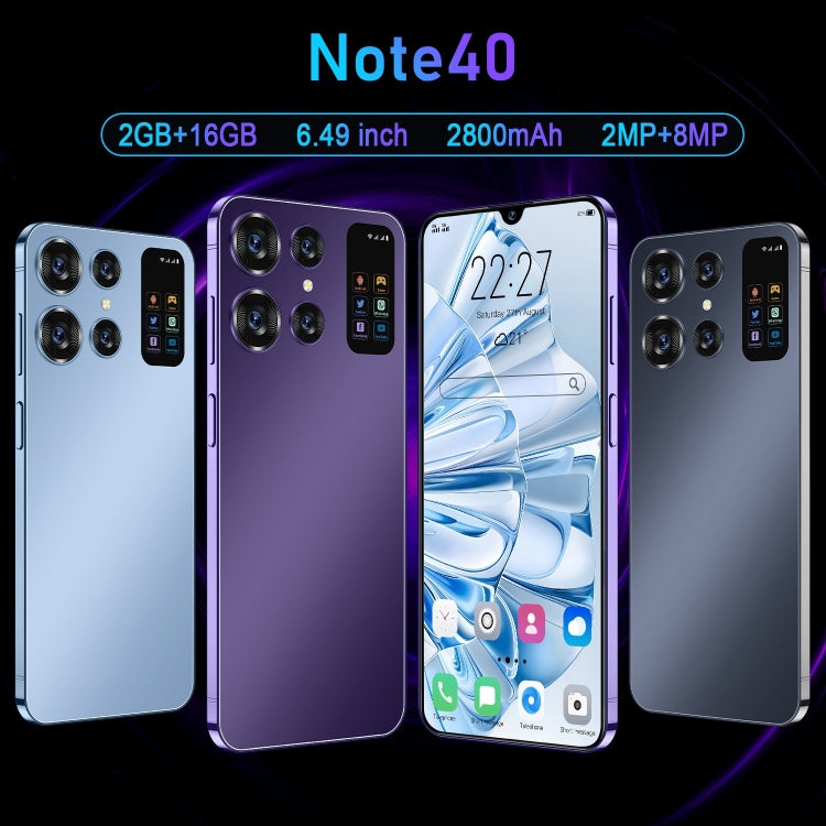 Note40 / X16, 2GB+16GB, 6.49 inch Face Identification Android 8.1 MTK6580A Quad Core, Network: 3G, Dual SIM(Blue) -  by PMC TechLife | Online Shopping South Africa | PMC TechLife