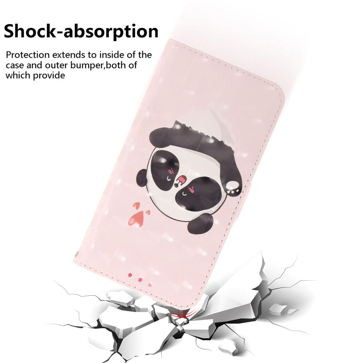 For Google Pixel 9 Pro 3D Colored Horizontal Flip Leather Phone Case(Heart Panda) - Google Cases by PMC Jewellery | Online Shopping South Africa | PMC Jewellery | Buy Now Pay Later Mobicred