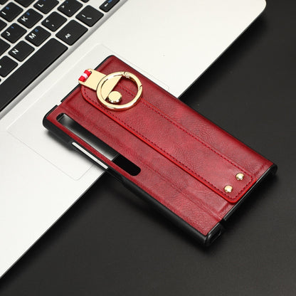 For Huawei Mate X / XS Wristband Leather Back Phone Case(Red) - Huawei Cases by PMC Jewellery | Online Shopping South Africa | PMC Jewellery