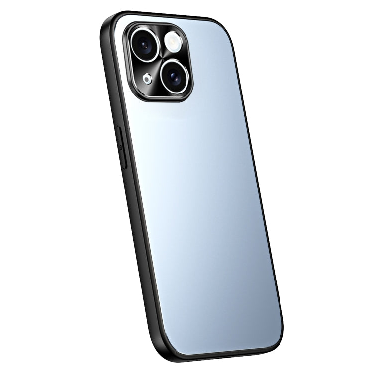 For iPhone 15 R-JUST RJ-61 Electroplating Frosted TPU + PC Phone Case(Blue) - iPhone 15 Cases by R-JUST | Online Shopping South Africa | PMC TechLife