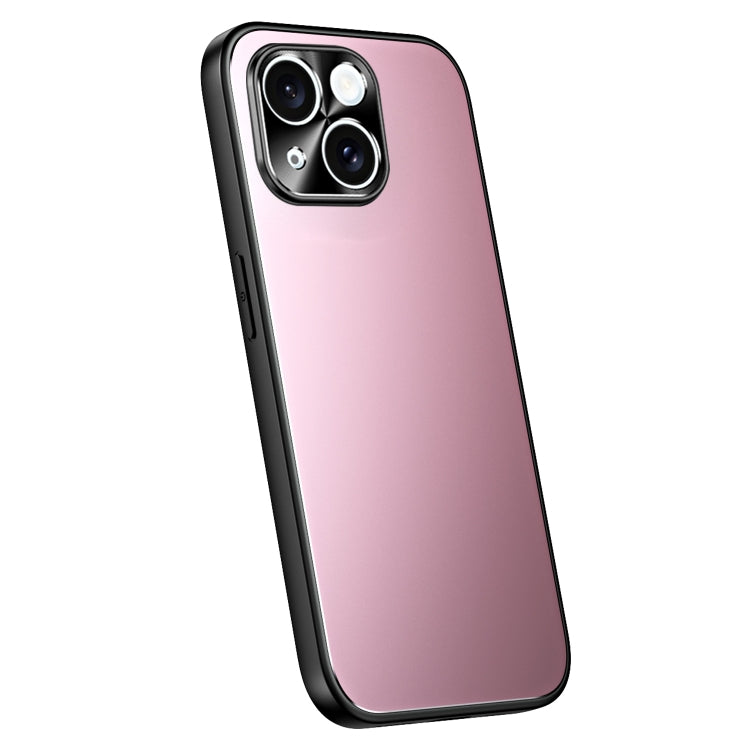 For iPhone 15 Plus R-JUST RJ-61 Electroplating Frosted TPU + PC Phone Case(Pink) - iPhone 15 Plus Cases by R-JUST | Online Shopping South Africa | PMC Jewellery