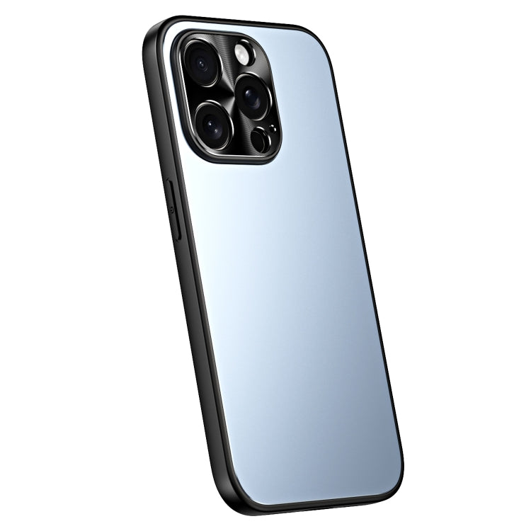 For iPhone 15 Pro Max R-JUST RJ-61 Electroplating Frosted TPU + PC Phone Case(Blue) - iPhone 15 Pro Max Cases by R-JUST | Online Shopping South Africa | PMC TechLife