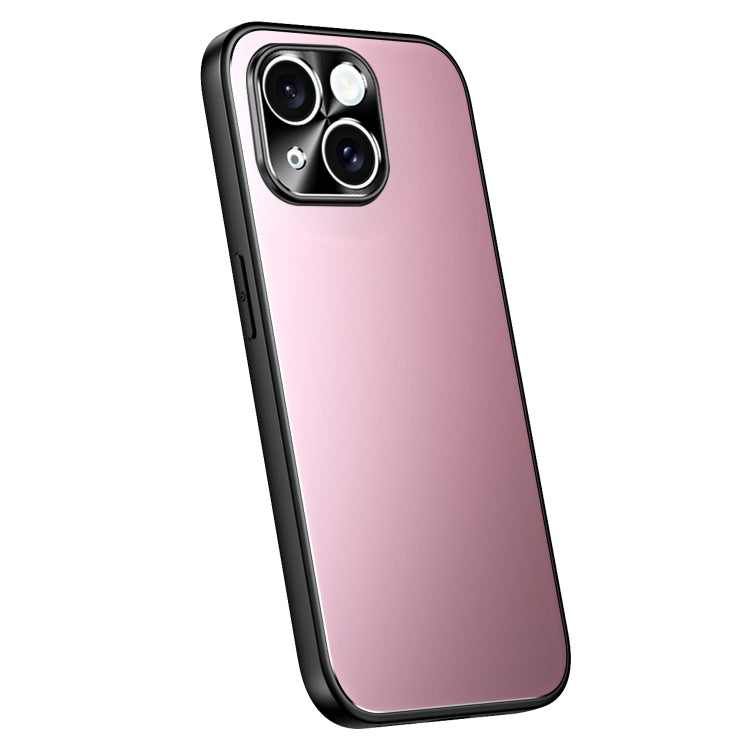For iPhone 14 Plus R-JUST RJ-61 Electroplating Frosted TPU + PC Phone Case(Pink) - iPhone 14 Plus Cases by R-JUST | Online Shopping South Africa | PMC TechLife