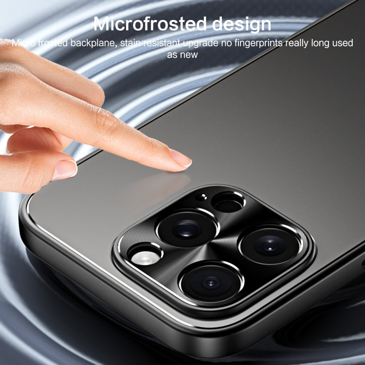 For iPhone 13 R-JUST RJ-61 Electroplating Frosted TPU + PC Phone Case(Blue) - iPhone 13 Cases by R-JUST | Online Shopping South Africa | PMC TechLife