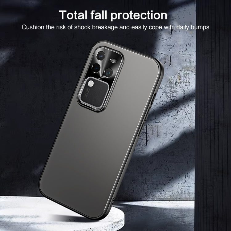 For vivo S18 Pro R-JUST RJ-61 Electroplating Frosted TPU + PC Phone Case(Silver) - S18 Pro Cases by R-JUST | Online Shopping South Africa | PMC Jewellery