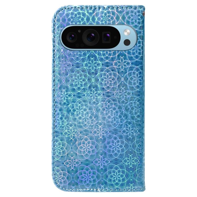 For Google Pixel 9 Colorful Magnetic Buckle Leather Phone Case(Blue) - Google Cases by PMC Jewellery | Online Shopping South Africa | PMC Jewellery | Buy Now Pay Later Mobicred