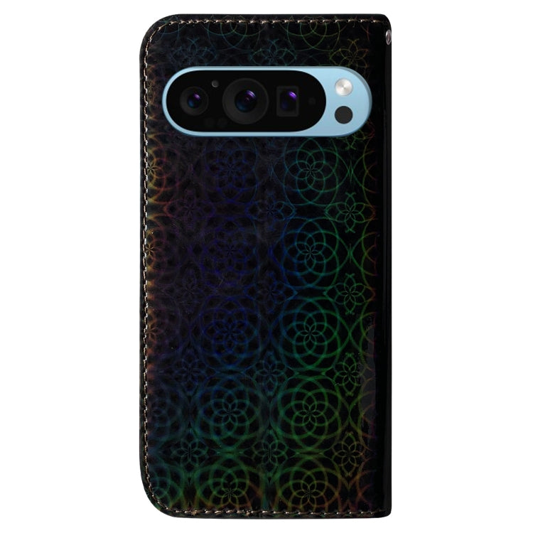 For Google Pixel 9 Colorful Magnetic Buckle Leather Phone Case(Black) - Google Cases by PMC Jewellery | Online Shopping South Africa | PMC Jewellery | Buy Now Pay Later Mobicred