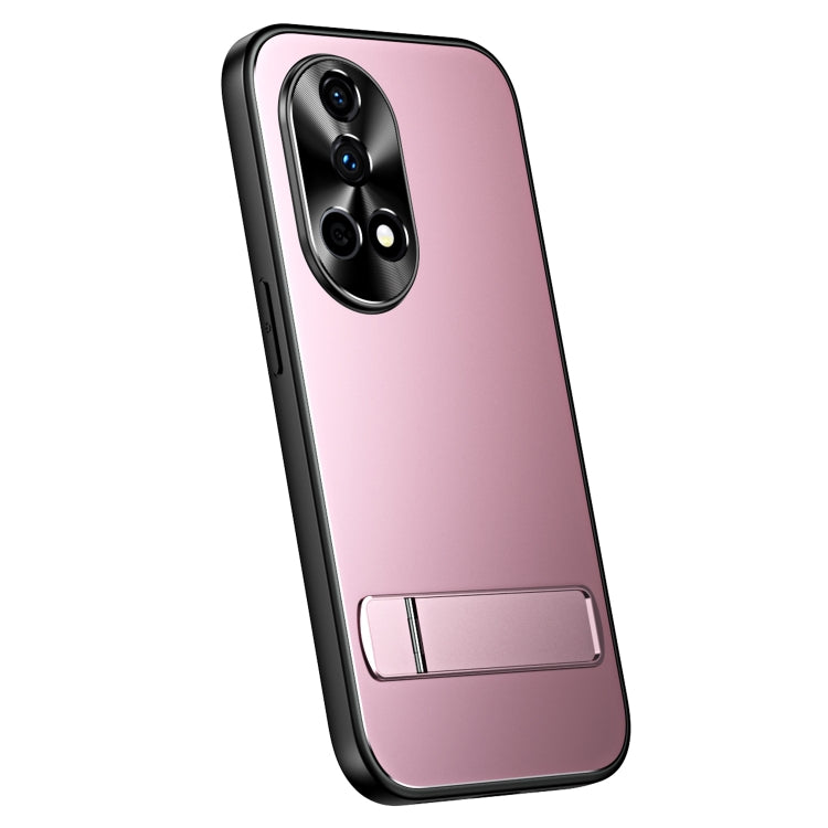 For Huawei nova 12 Pro R-JUST RJ-61 Electroplating Frosted TPU + PC Phone Case with Holder(Pink) - Huawei Cases by R-JUST | Online Shopping South Africa | PMC Jewellery