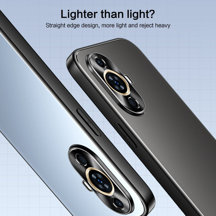 For Huawei nova 11 R-JUST RJ-61 Electroplating Frosted TPU + PC Phone Case with Holder(Silver) - Huawei Cases by R-JUST | Online Shopping South Africa | PMC TechLife | Buy Now Pay Later Mobicred