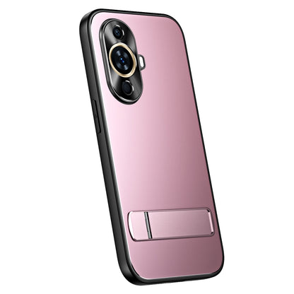 For Huawei nova 11 R-JUST RJ-61 Electroplating Frosted TPU + PC Phone Case with Holder(Pink) - Huawei Cases by R-JUST | Online Shopping South Africa | PMC Jewellery