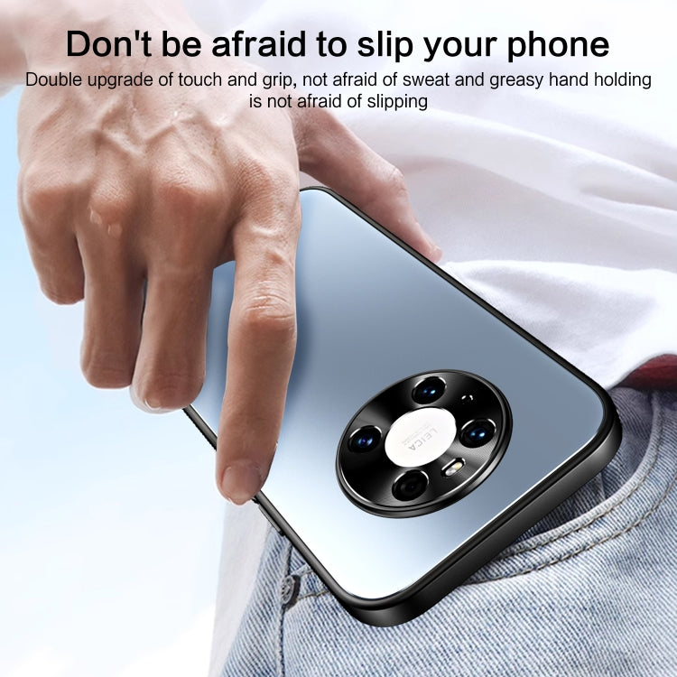 For Huawei Mate 40 Pro R-JUST RJ-61 Electroplating Frosted TPU + PC Phone Case with Holder(Grey) - Huawei Cases by R-JUST | Online Shopping South Africa | PMC TechLife