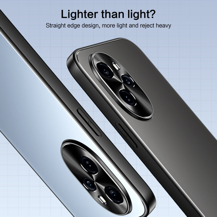 For Honor 100 R-JUST RJ-61 Electroplating Frosted TPU + PC Phone Case(Blue) - Honor Cases by R-JUST | Online Shopping South Africa | PMC TechLife | Buy Now Pay Later Mobicred