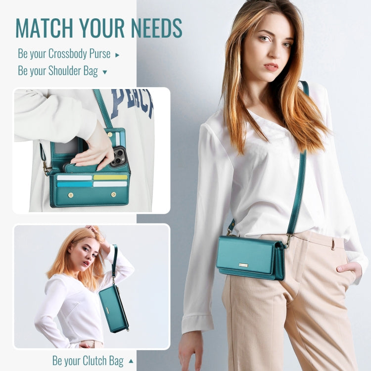CaseMe Me30 Multi Functional Diagonal Cross Bag Phone Case(Green) - free shipping - PMC Jewellery - Order now!
