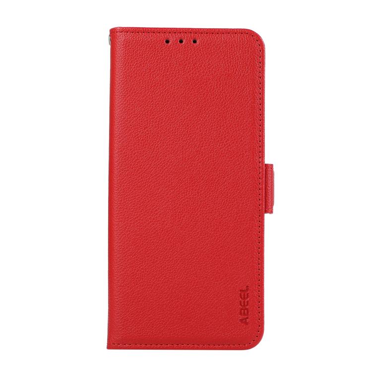 For iPhone 17 Pro Max ABEEL Side-Magnetic Litchi Pattern Leather RFID Phone Case(Red) - free shipping - PMc TechLife - Order now!