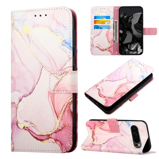 For Google Pixel 9 Pro PT003 Marble Pattern Flip Leather Phone Case(Rose Gold) - Google Cases by PMC Jewellery | Online Shopping South Africa | PMC Jewellery | Buy Now Pay Later Mobicred