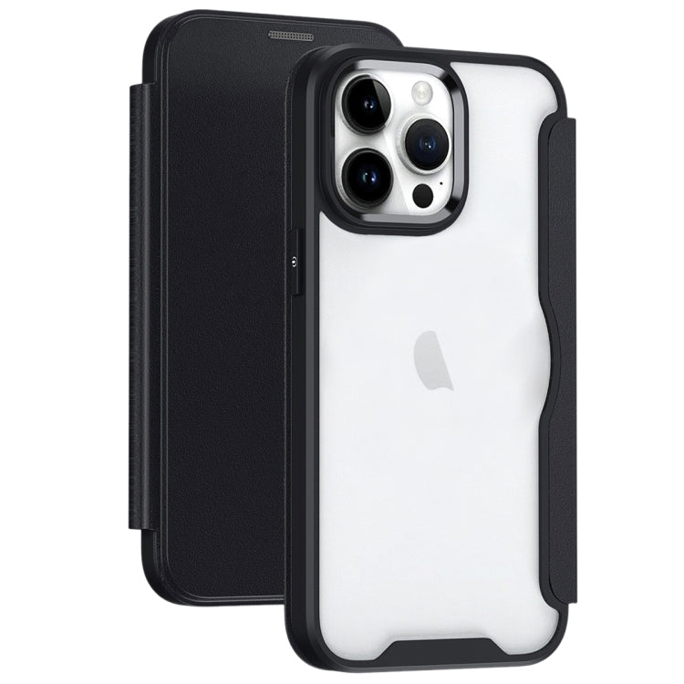 For iPhone 15 Pro Max RFID Blocking Adsorption Flip Leather Phone Case(Black) - iPhone 15 Pro Max Cases by PMC TechLife | Online Shopping South Africa | PMC TechLife
