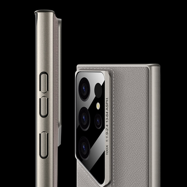 For Samsung Galaxy S24 Ultra 5G GKK Blade Ultra-thin Leather Full Coverage Phone Case(Grey) - free shipping - PMC Jewellery - Order now!