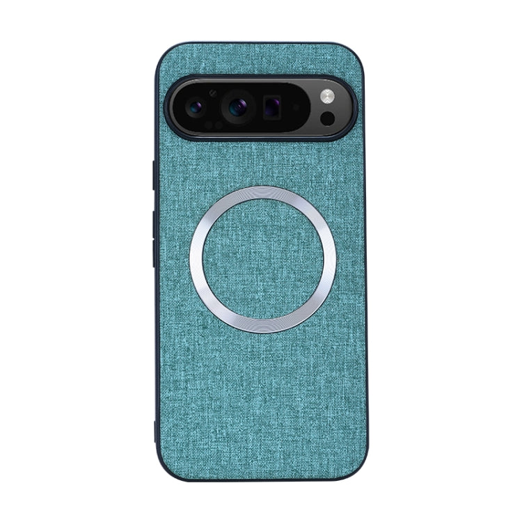 For Google Pixel 9 CD Magnetic Ring Cloth Texture PU Phone Case(Blue) - Google Cases by PMC Jewellery | Online Shopping South Africa | PMC Jewellery | Buy Now Pay Later Mobicred