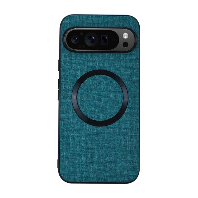 For Google Pixel 9 Pro CD Magnetic Ring Cloth Texture PU Phone Case(Green) - Google Cases by PMC Jewellery | Online Shopping South Africa | PMC Jewellery | Buy Now Pay Later Mobicred