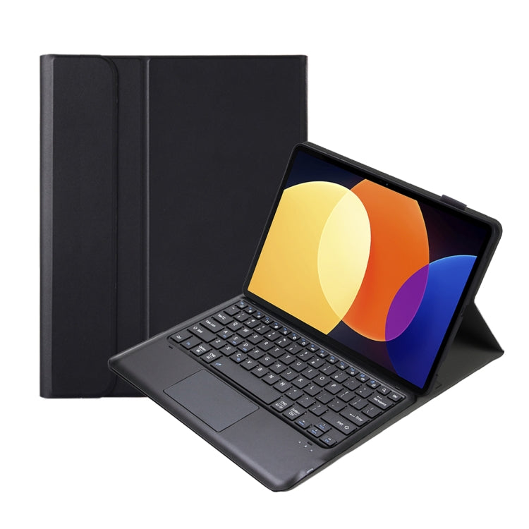 For Xiaomi Pad 6S Pro 12.4 Lambskin Texture Detachable Bluetooth Keyboard Leather Case with Touchpad(Black) - Others Keyboard by PMC TechLife | Online Shopping South Africa | PMC TechLife