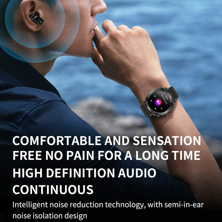 LEMFO T95 1.52 inch IPS Screen 2 in 1 Bluetooth Earphone Smart Watch Support Health Monitoring(Black) - Smart Watches by LEMFO | Online Shopping South Africa | PMC Jewellery