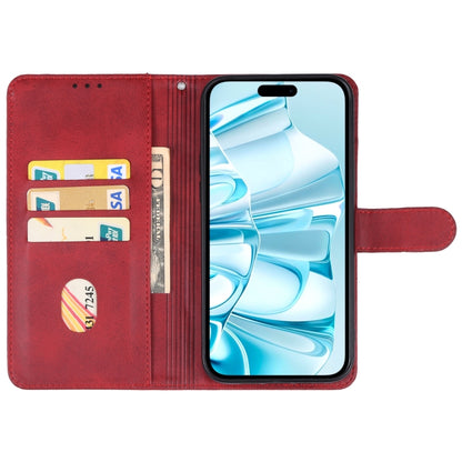 For iPhone 16 Leather Phone Case(Red) - iPhone 16 Cases by PMC Jewellery | Online Shopping South Africa | PMC Jewellery | Buy Now Pay Later Mobicred