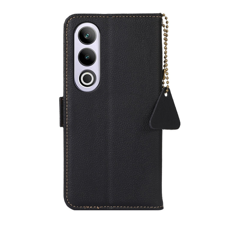 For OnePlus Ace 3V Side-Magnetic TJ Genuine Leather RFID Phone Case(Black) - OnePlus Cases by PMC TechLife | Online Shopping South Africa | PMC TechLife | Buy Now Pay Later Mobicred