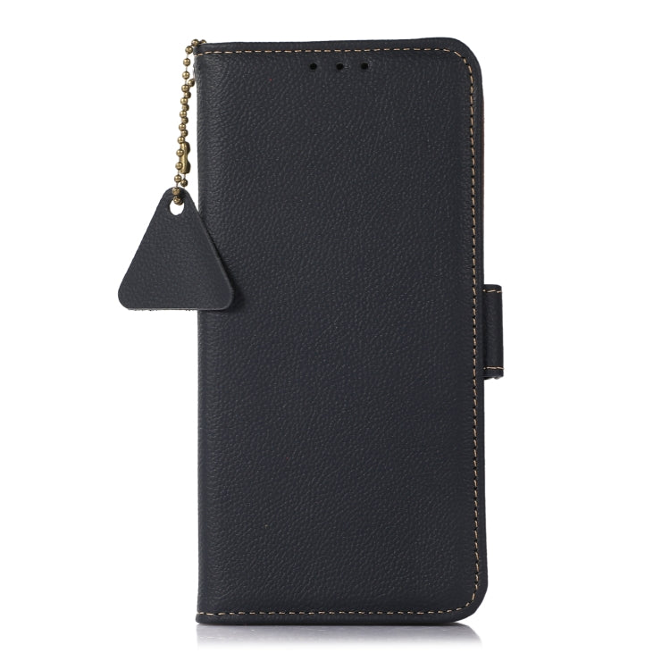 For OnePlus Ace 3V Side-Magnetic TJ Genuine Leather RFID Phone Case(Blue) - OnePlus Cases by PMC TechLife | Online Shopping South Africa | PMC TechLife | Buy Now Pay Later Mobicred